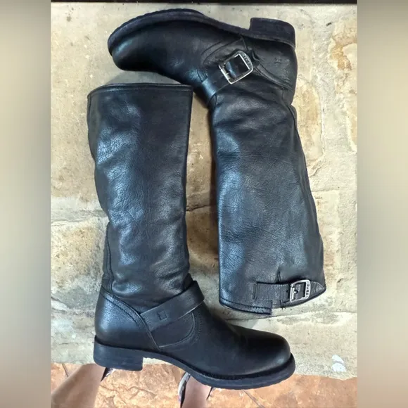 Frye Veronica Slouch Boots black EXC! SZ 8.5