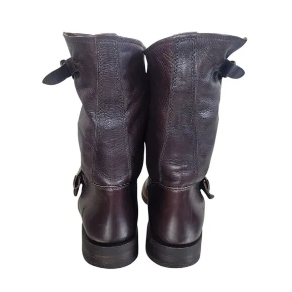 Frye Womens #76509 Veronica Black Harness Riding Motorcycle Leather Boots 10 B