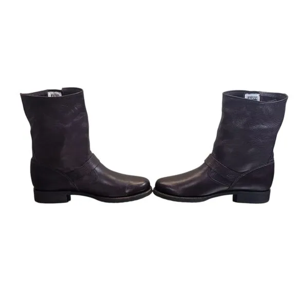 Frye Womens #76509 Veronica Black Harness Riding Motorcycle Leather Boots 10 B
