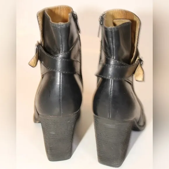 Frye Womens 9.5 M Patty Riding Bootie Black Leather Ankle Boots