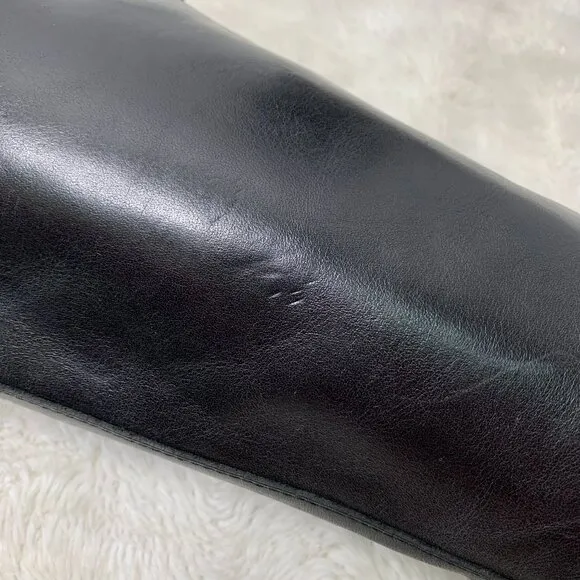 Frye Women's Black Leather Melissa Button Inside Zip Riding Boots Size 6