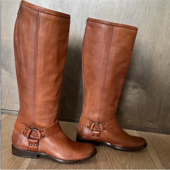 Frye Women's Brown Leather Riding Boots