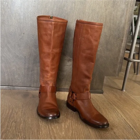 Frye Women's Brown Leather Riding Boots