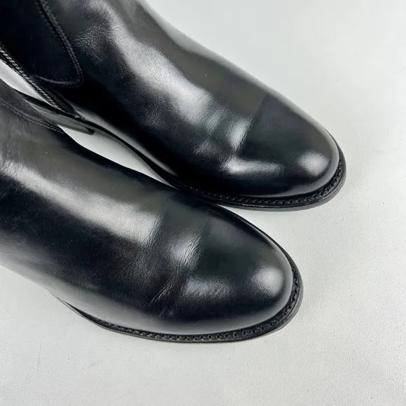 Frye Womens Jayden Button Tall Black Boots Suede Leather Knee High Riding size 6