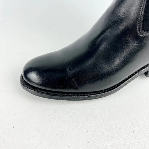 Frye Womens Jayden Button Tall Black Boots Suede Leather Knee High Riding size 6