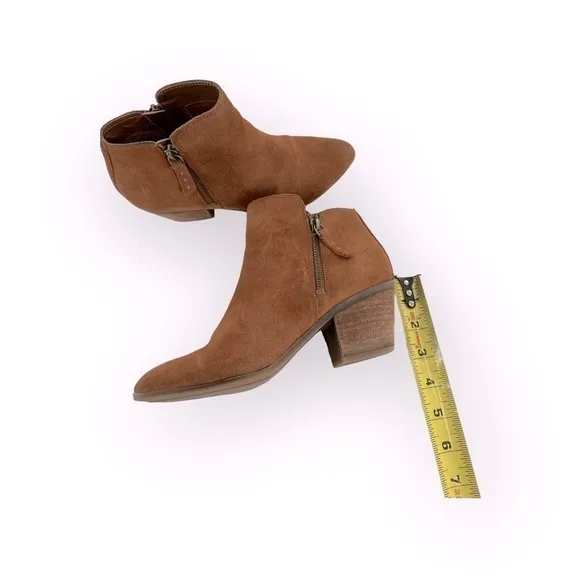 Frye Women's Judy Zip Bootie Ankle Boots Size 6 M 347-0015-COGNAC Suede