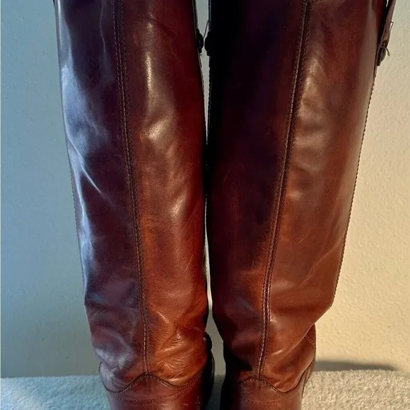 Frye Womens Melissa Button 2 Redwood Riding Boots Size 8.5 leather