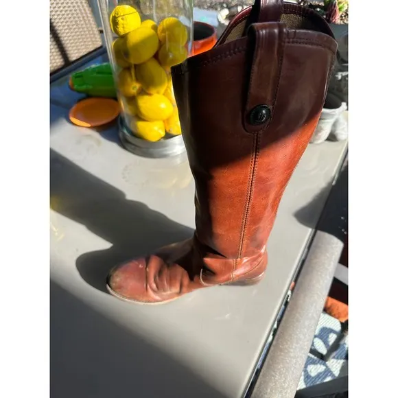 Frye Womens Melissa Button 2 Redwood Riding Boots Size 8.5 leather