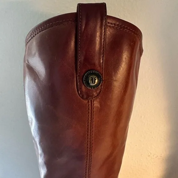 Frye Womens Melissa Button 2 Redwood Riding Boots Size 8.5 leather