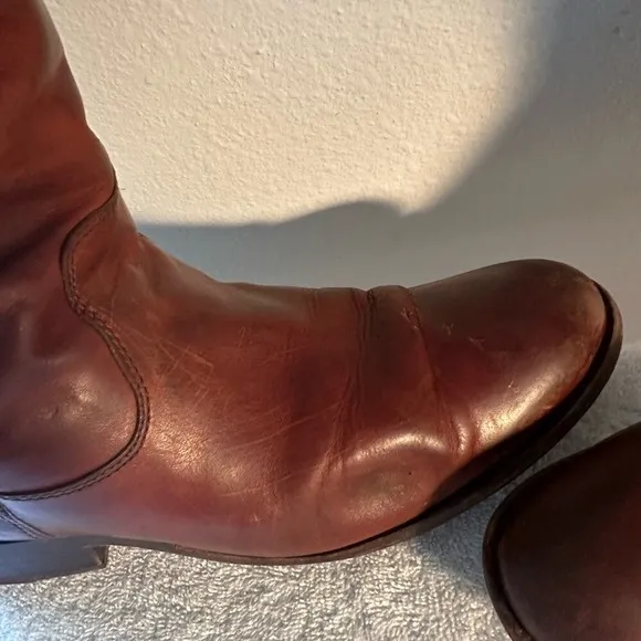 Frye Womens Melissa Button 2 Redwood Riding Boots Size 8.5 leather