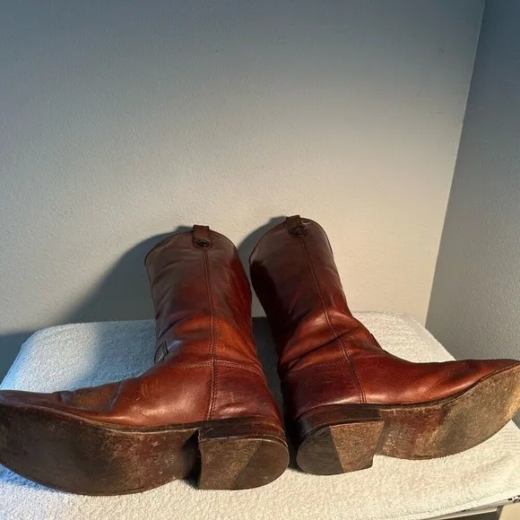 Frye Womens Melissa Button 2 Redwood Riding Boots Size 8.5 leather