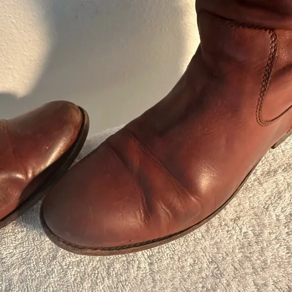 Frye Womens Melissa Button 2 Redwood Riding Boots Size 8.5 leather