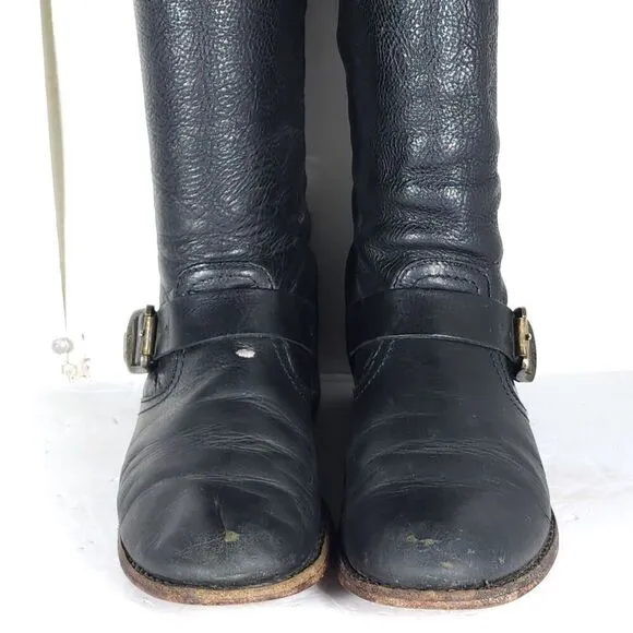 Frye Women's Veronica Slouch US 8,5B Black Leather PullOn Tall Riding Boots