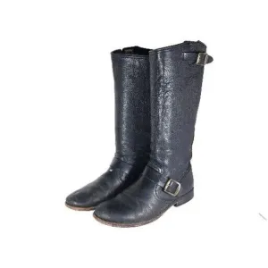 Frye Women's Veronica Slouch US 8,5B Black Leather PullOn Tall Riding Boots
