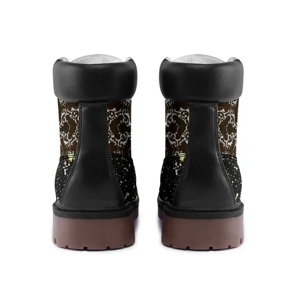 Fullbreedcustom Stylish Black and Brown Ankle Boots