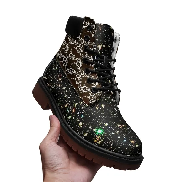 Fullbreedcustom Stylish Black and Brown Ankle Boots