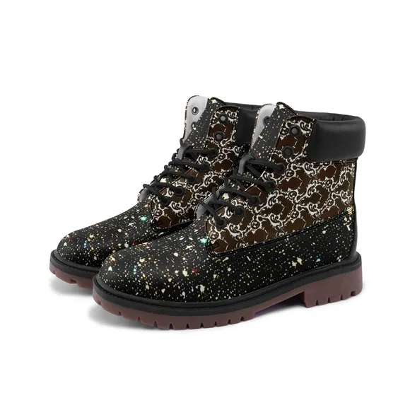 Fullbreedcustom Stylish Black and Brown Ankle Boots