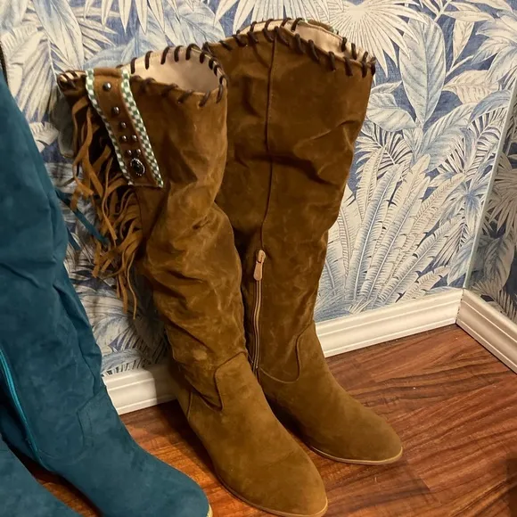 Fun Fashion Boho Western Vegan Leather Cowboy Boots