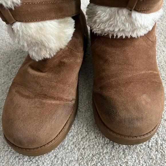 G by Guess alixa medium natural fabric suede boots