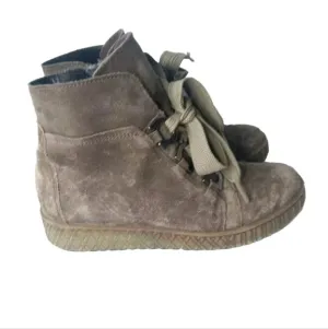 Gabor Elen Suede Lace Up Booties  Women's  Size 6 Brown Boots