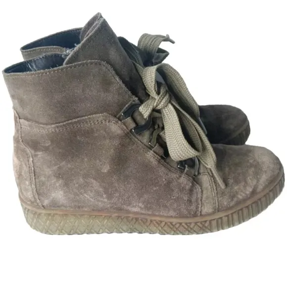 Gabor Elen Suede Lace Up Booties  Women's  Size 6 Brown Boots