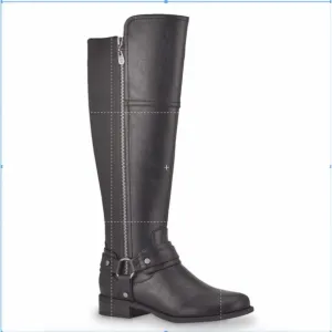 GBG Los Angeles Harlea Harness Knee High Boot NIB Size 6.5M Black