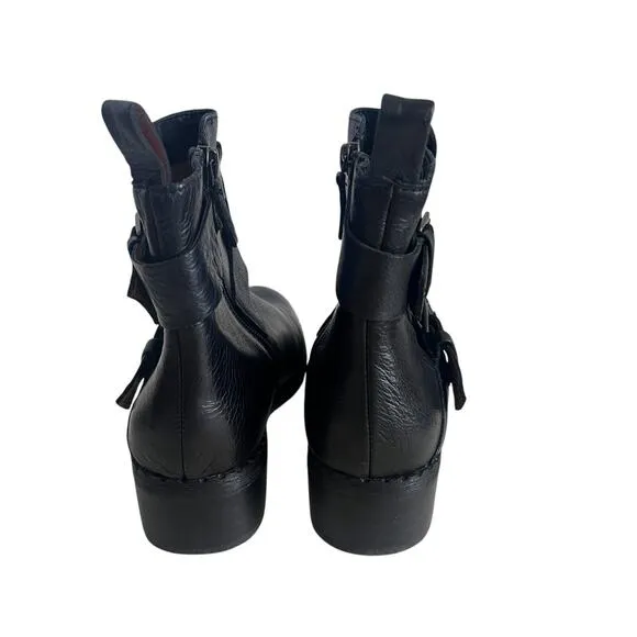 Gentle Souls by Kenneth Cole Women's Black Leather Best of Moto Boots Size 8