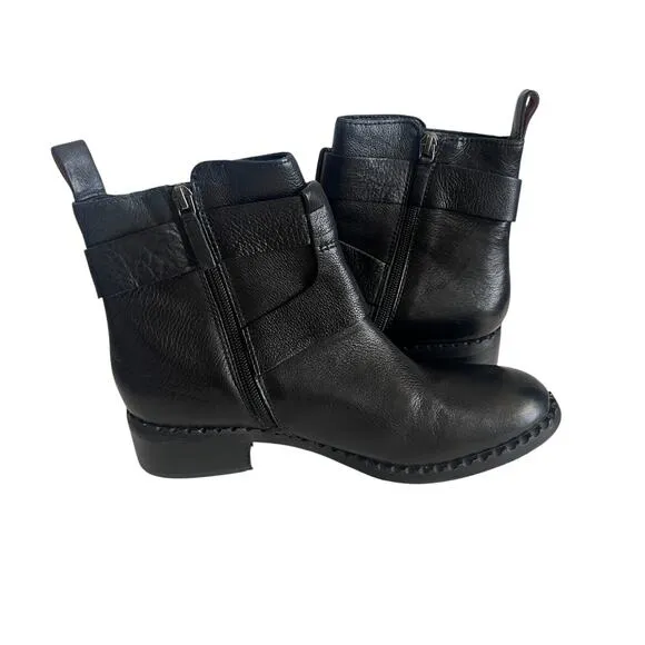 Gentle Souls by Kenneth Cole Women's Black Leather Best of Moto Boots Size 8