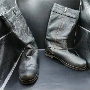 Gentle Souls Kenneth Cole Buckled Up Riding Boots Women's Sz 9.5 Black Zip Soft