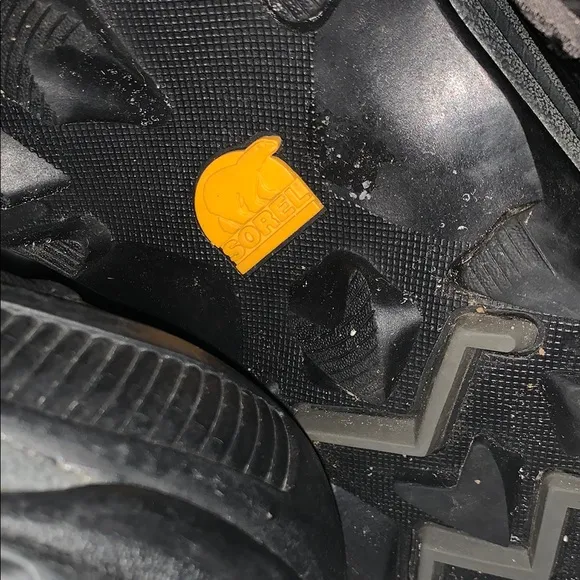 Gently Loved Yellow and Black Snow Boots by Sorel