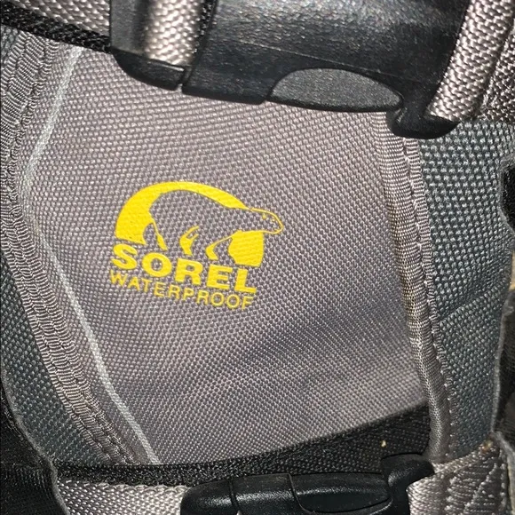 Gently Loved Yellow and Black Snow Boots by Sorel