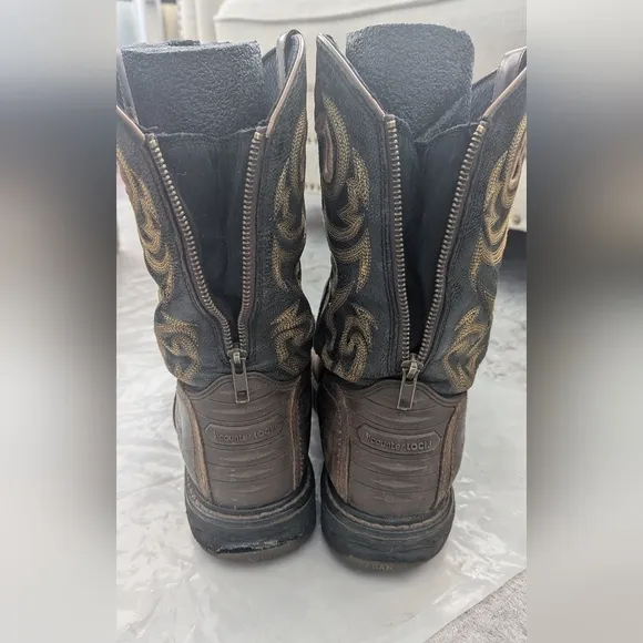 Georgia Counter Lock  Mans  Western Cowboy Waterproof Boots Size 12M