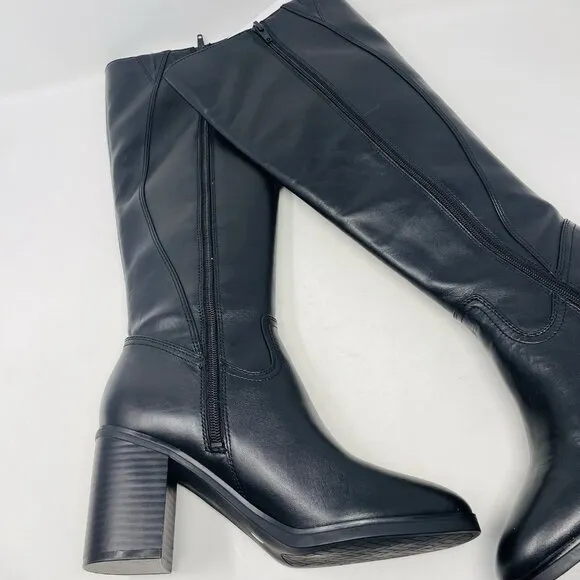 Giani Bernini Womens 7.5M Odettee Memory Foam Knee High Leather Riding Boots
