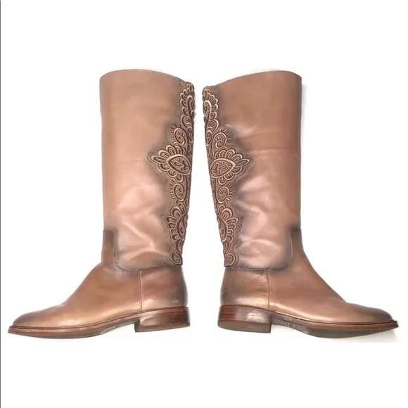GIANNI BINI LEATHER RIDING BOOTS