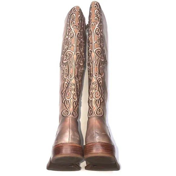 GIANNI BINI LEATHER RIDING BOOTS