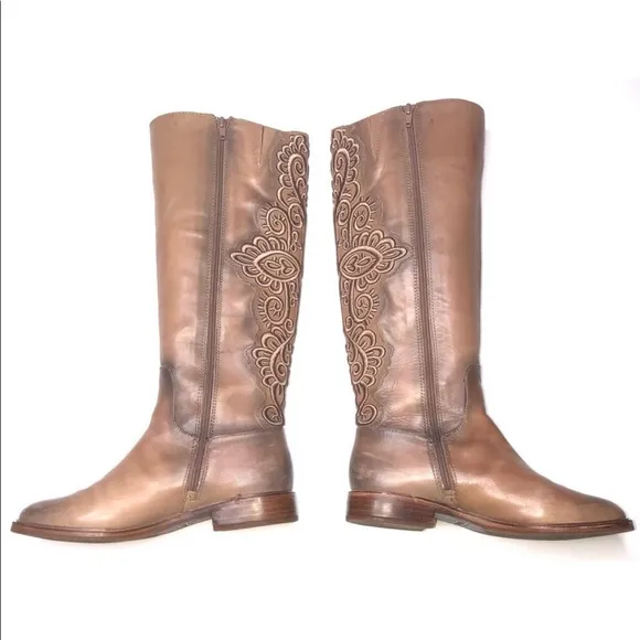 GIANNI BINI LEATHER RIDING BOOTS