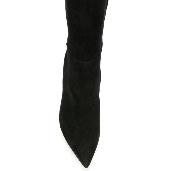 Gianvito Rossi Black Over The Knee Suede Boot