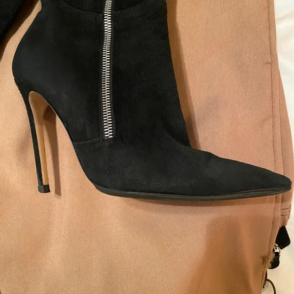 Gianvito Rossi Black Over The Knee Suede Boot