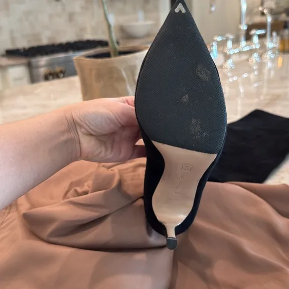 Gianvito Rossi Black Over The Knee Suede Boot