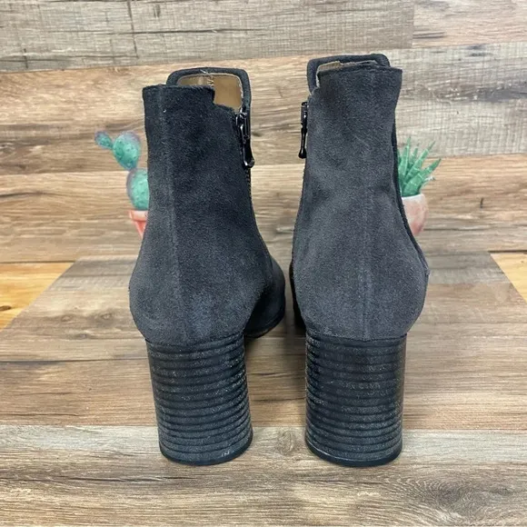 Gidigio Made in Italy Suede Leather Ankle Boots block heel