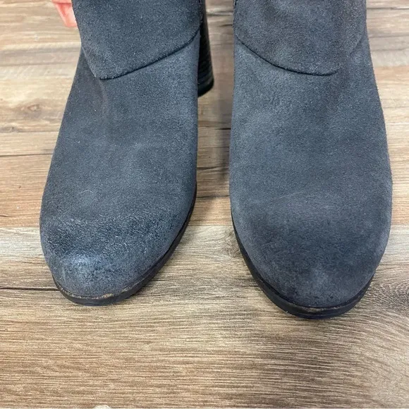 Gidigio Made in Italy Suede Leather Ankle Boots block heel