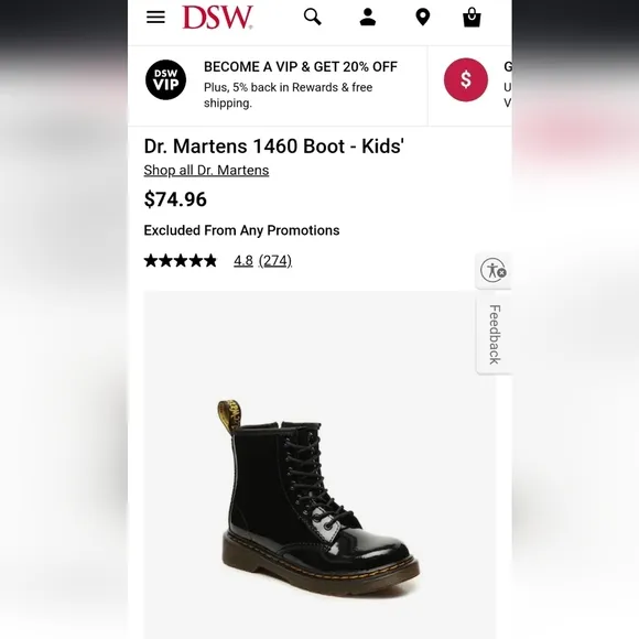 Girls Dr. Martens boots