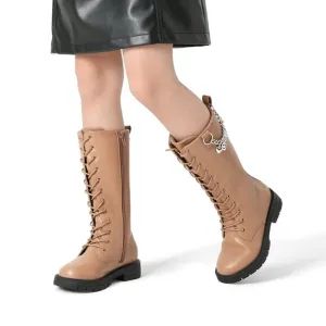 Girls Non-Slip Knee High Riding Boots, Size (11)