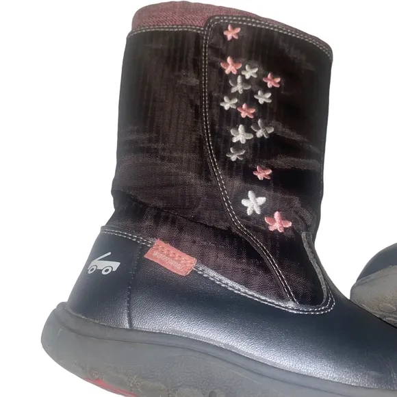 GIRLS See Kai run Hallie Floral waterproof boots size 10.5