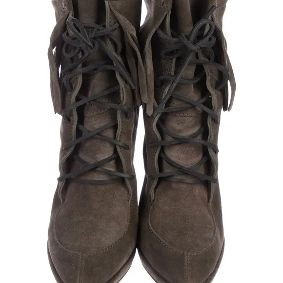 Giuseppe Zanotti Suede Ankle Boots with Fringe