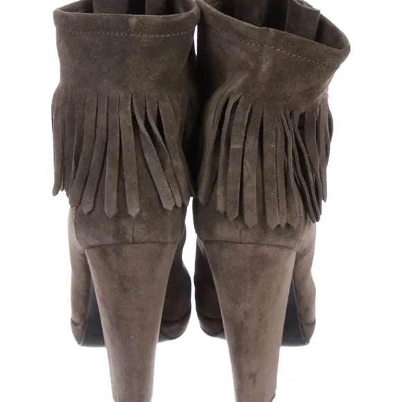 Giuseppe Zanotti Suede Ankle Boots with Fringe