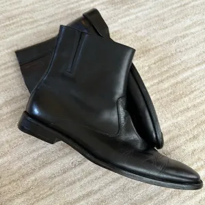 Gordon Rush Marlowe Black Leather Boots Side Zip Size 11.5