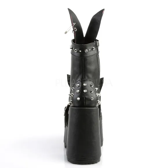 Gothic Cat High Heel Platform Lace Up Ankle Boots
