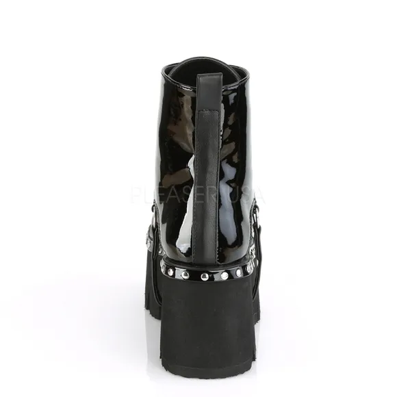 Gothic Studded Platform Heel Ankle Boots
