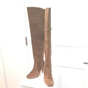 Green Suede Over Knee Boots